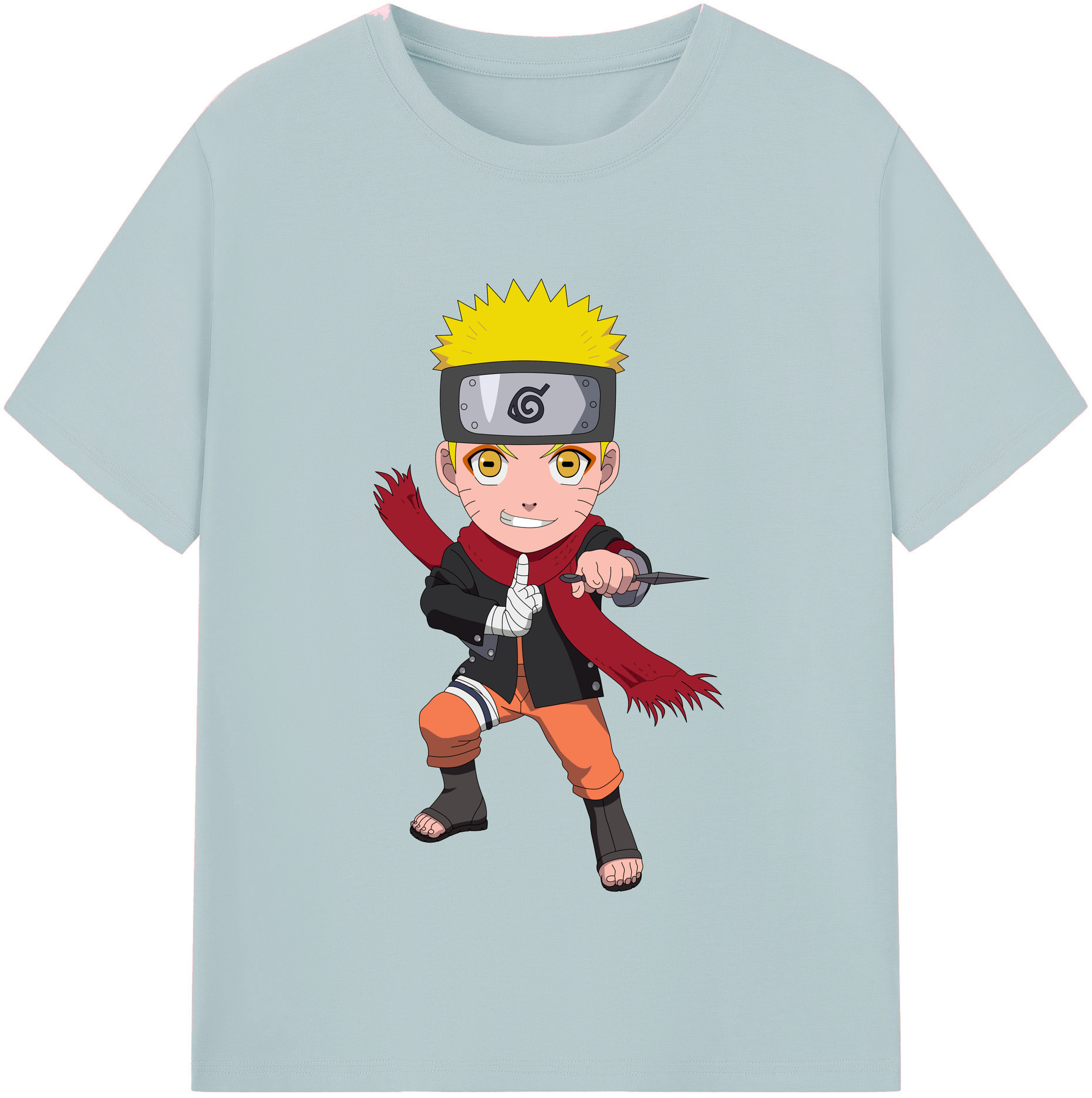 （画像用） NARUTO -ナルト- うずまき ナルト Uzumaki Naruto 綿100％半袖Tシャツ（フロントプリント）